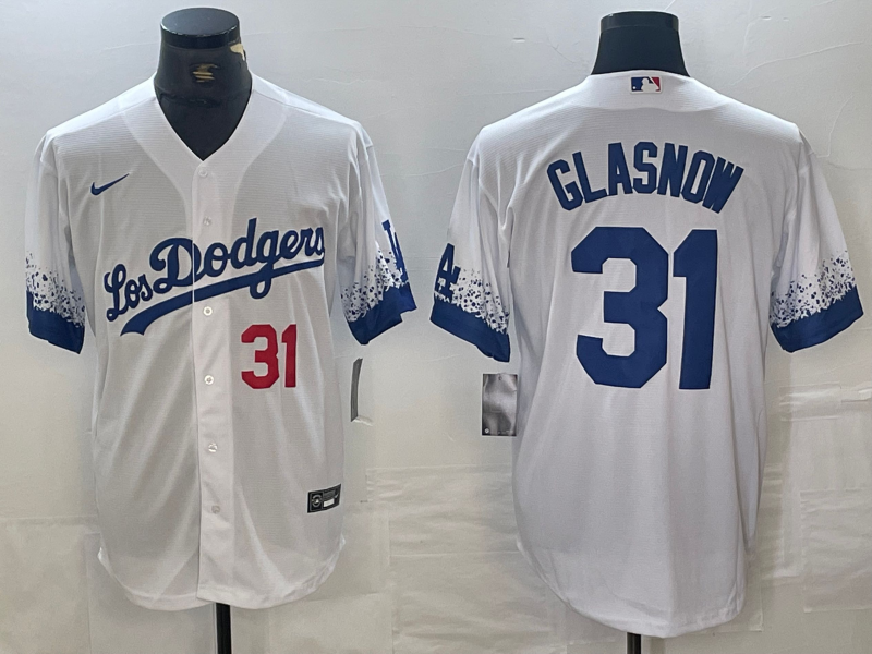 Men's Los Angeles Dodgers Tyler Glasnow #31 White Jersey